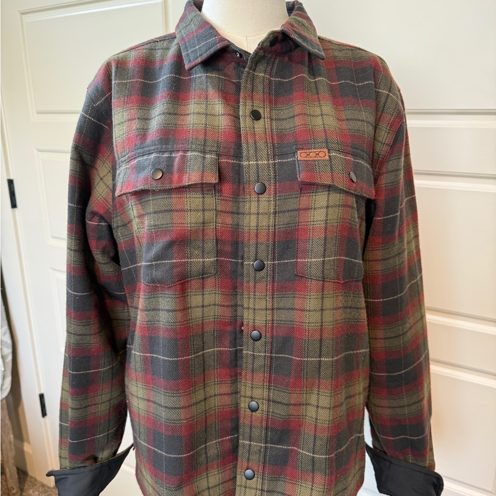 Plaid Button-Up Shirt Jacket